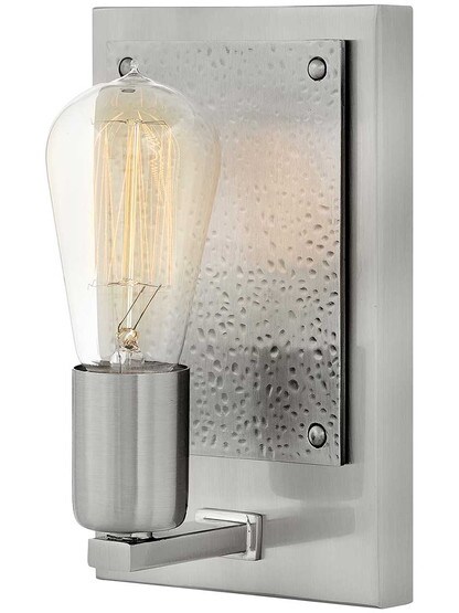 Everett 1-Light Sconce in Brushed Nickel.